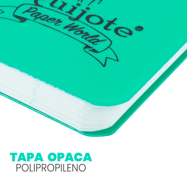 cuaderno tapa plástico flúor