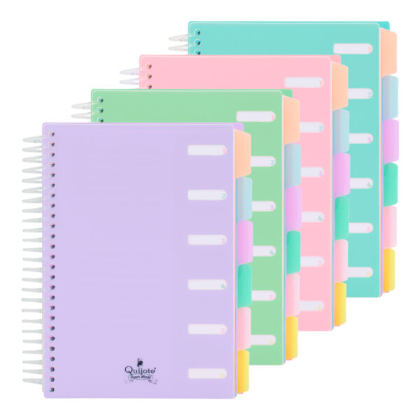 cuaderno A5 colores pastel