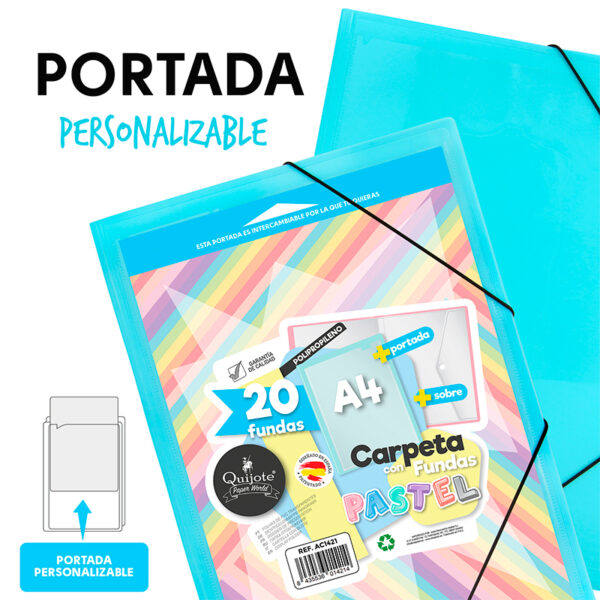 carpeta de fundas en colores pastel